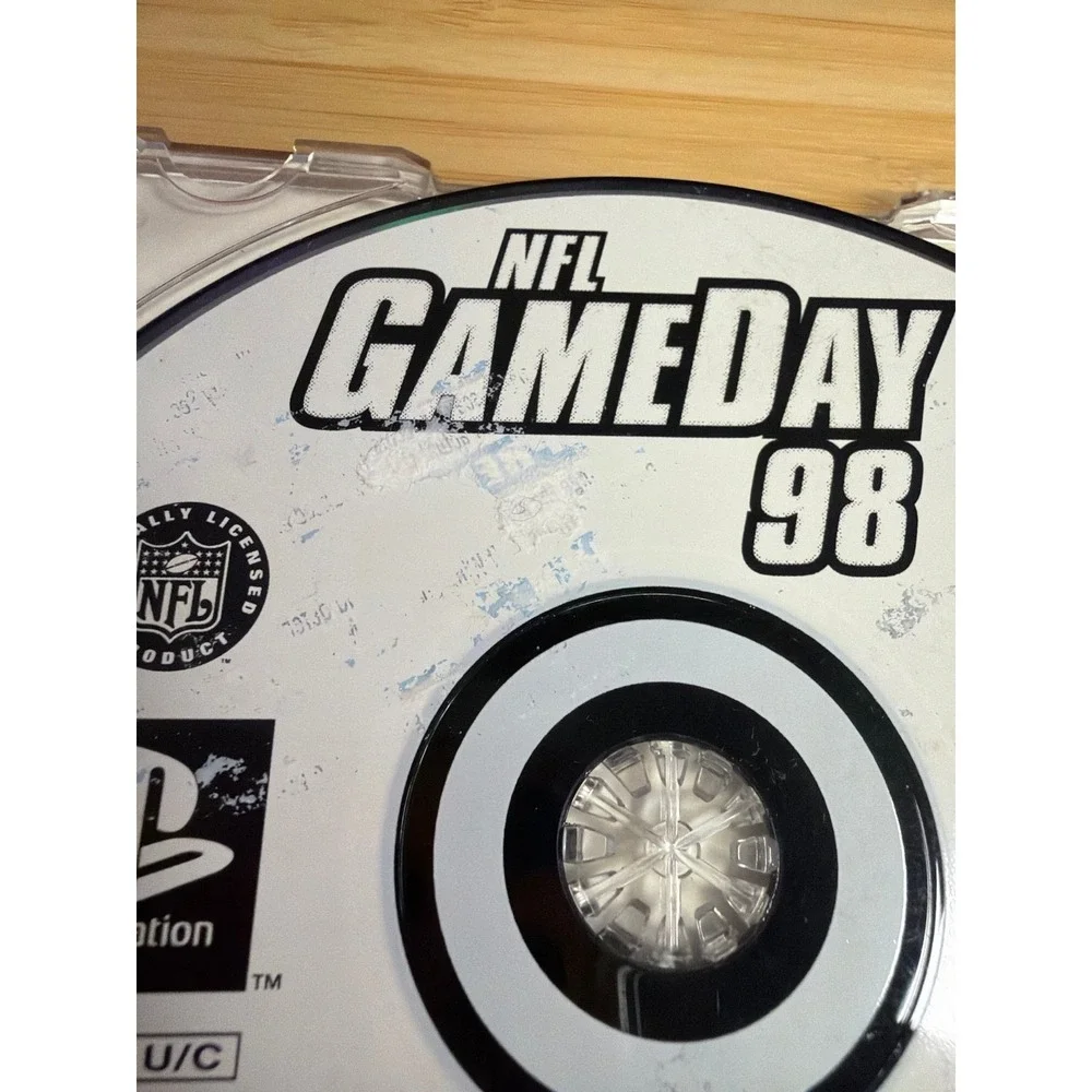 PS1 NFL GameDay 98 CIB Water Damaged Untested Football‎ Game
